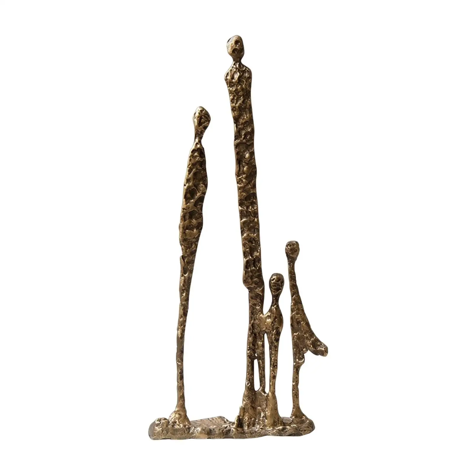 Vintage-Style Metal Sculpture Metallic-Finish Abstract Sculpture Sculptural