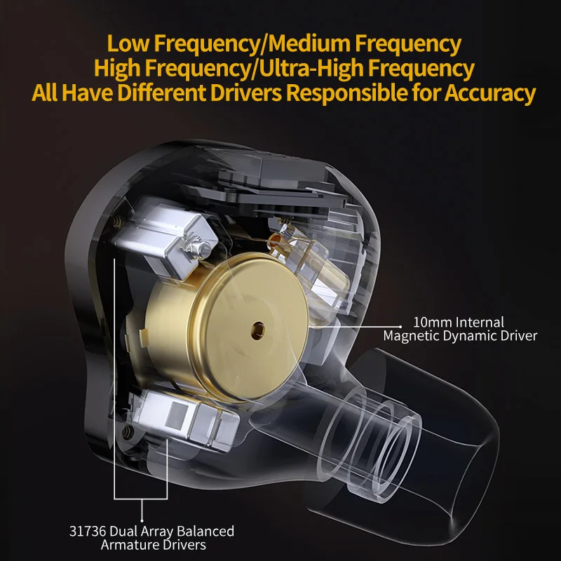 KZ ZS10 Pro 2 سماعة أذن معدنية HIFI داخل الأذن باس ياربود 4-Level ضبط التبديل سماعة الرياضة رصد الصوت الحد من الضوضاء سماعة