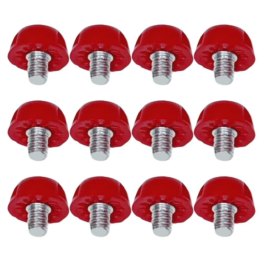 축구 부츠 스터드 미끄럼 방지 스레드 나사, 12x, 7/10mm 직경 잔디, 실내 야외 스포츠 훈련용 전문 교체 스파이크