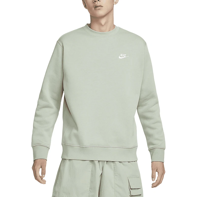 سويت شيرت رياضي برقبة دائرية من الصوف للرجال من Nike أصلي من Club Fleece BV2663-371