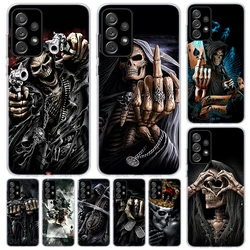 Grim Reaper Skull Skeleton Phone Case For Samsung Galaxy A15 A14 A54 A13 A53 A12 A52S A55 A22 A23 A24 A32 A33 A34 A25 A35 A03S A