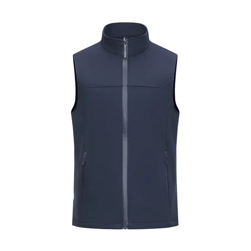 High-Quality Fashionable Men's Spring Shell Vest 2026 Trendy Outdoor Climbing Clothes Soft Shell One-Piece Fleece Couple Style