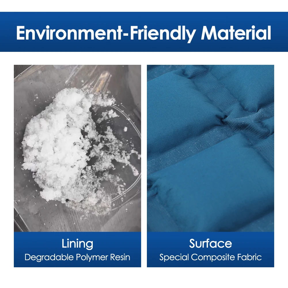 قابلة لإعادة الاستخدام حزمة الثلج الكبيرة الباردة الساخنة ضغط الذاتي امتصاص المياه الظهر وسادة للكتف الركبة المشتركة العضلات بعد العملية الرعاية التمريضية