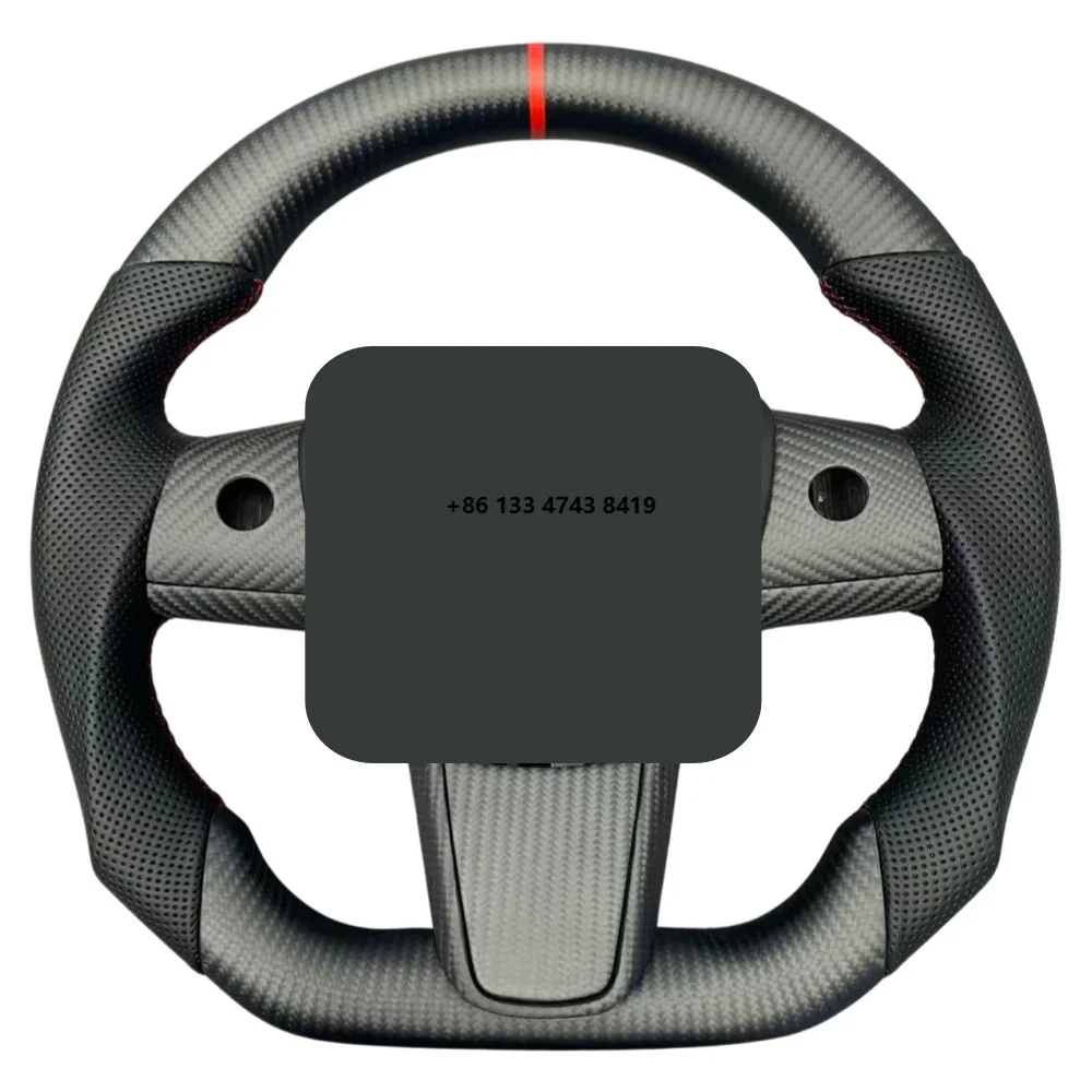 Factory custom steering wheel for  Model 3 or Model Y, available in a variety of materials, plug and play