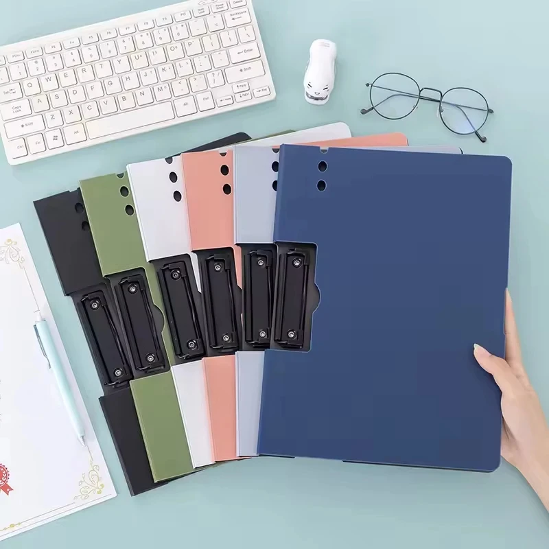 1pc A4 File Folders, Documents Organizer, Clipboard With Cover, A4 Paper Folder For Business & School, Stationery & Office Suppl