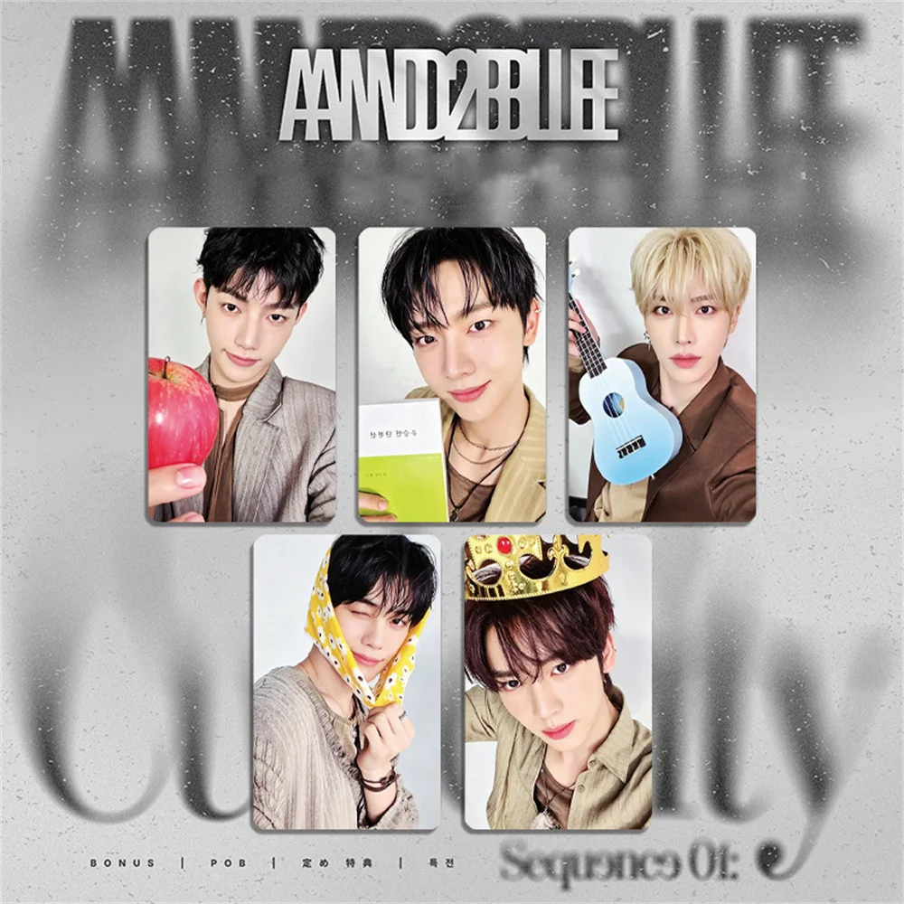 IDOLS AND2BLE Debut Album Photocards Props Sequence 01 Curiosity Album LOMO Card ZHANGAHO RICKY Gyuvin Fans Cosplay Gift