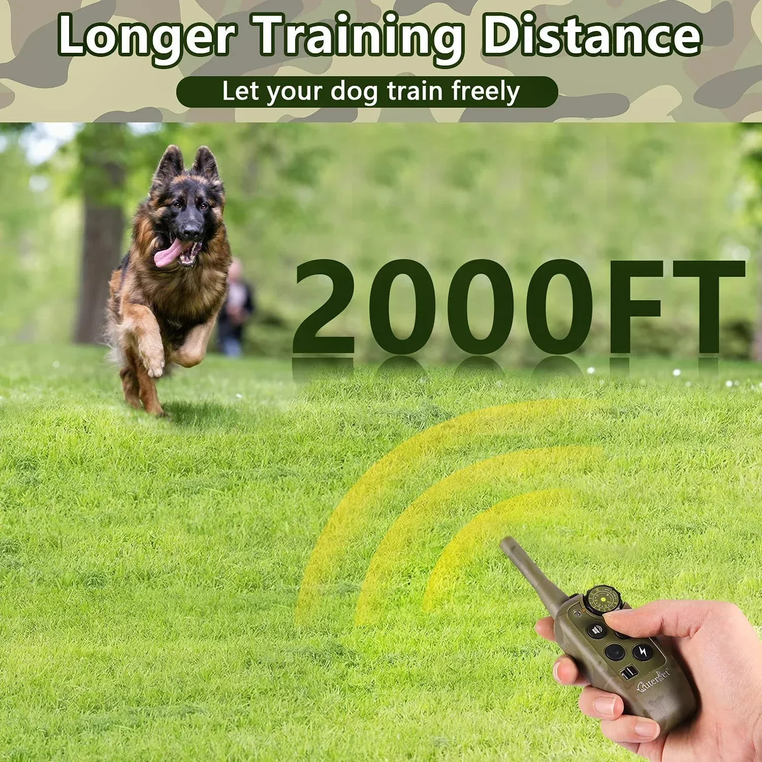 2000ft Remote Control Electric Dog Training Collar Waterproof Rechargeable Pet Bark Stopper Dog Repeller Control Training Collar