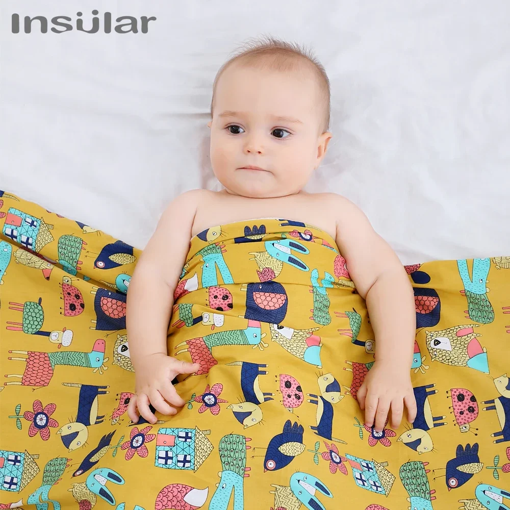Cotton Baby Blankets Soft Baby Swaddles Newborn Blankets Bath Cloth Infant Wrap Sleepsack Stroller Cover Play Mat Baby Bed Sheet