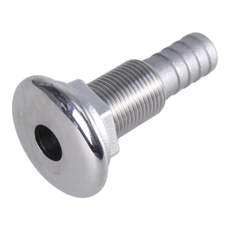 Bilge Straight Thru-Hull Fitting Connector 316 Stainless Steel Boat Marine Drain Vent Yacht Water Outlet Port