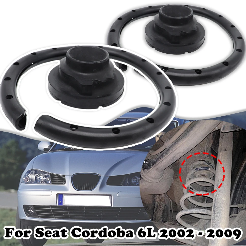 

2Pcs For Seat Cordoba 6L Rear Axle Leaf Coil Spring Rubber Mount Plate Buffer Suspension Seats Sleeve 2002 2003 2004 2005-2009