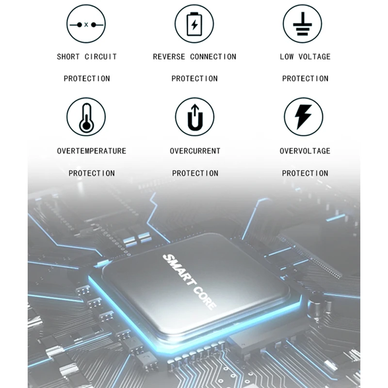 EAFC Ładowarka samochodowa o dużej mocy 400 W Inteligentna naprawa impulsów Akumulator kwasowo-ołowiowy Cyfrowy wyświetlacz LCD do samochodu SUV Ciężarówka Motocykl — zdjęcie 7