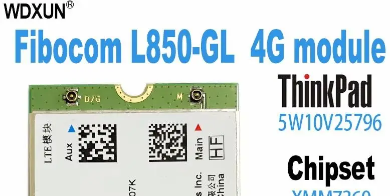 

Карта L850-GL 4G LTE 5w10v25796 02HK709 для Thinkpad C14 Gen1 Chromebook 300e 500e