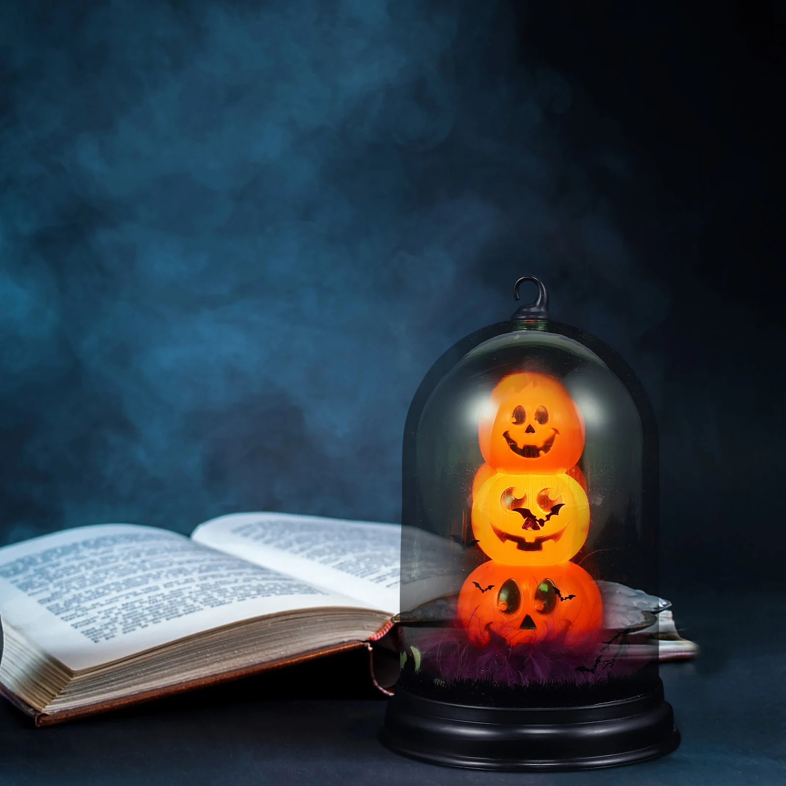 

1pc Halloween Led Night Light Pumpkin Decorative Lamp For Party Home Garden Decor Desktop Hanging Luminous Decoration