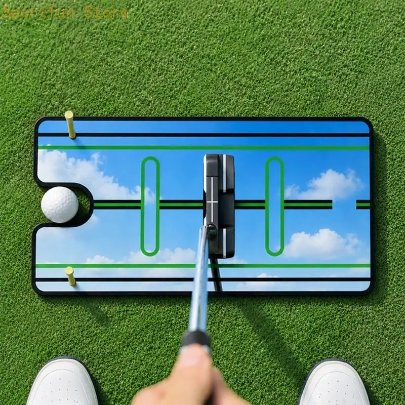 Acrylic Putting Alignment Board for Golf Practice, Home Guide Layout for Indoor Putting Use and Beginner Work Daily X7JD