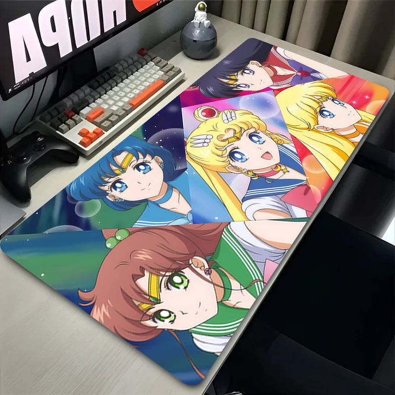 Laptop Cushion Girls Bedroom XXL Office Computer Lockedge Desk Mat S-Sailor Moon Mouse Pad Table Keyboard Mousepad
