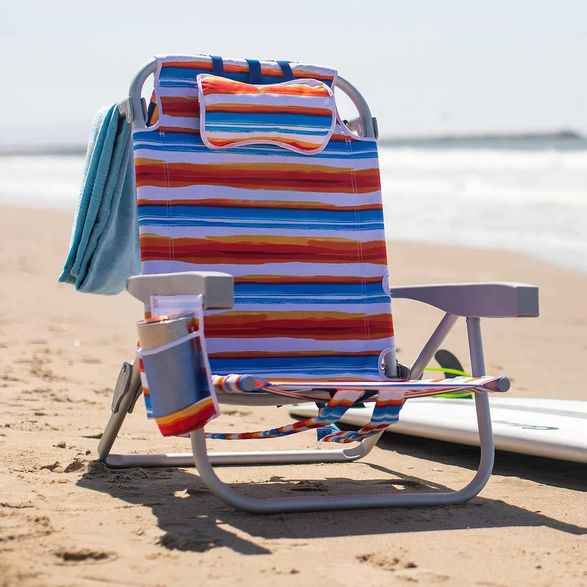 beach chair,2 Pack Backpack Beach Chair 5 Position Chair, Including Lay Flat