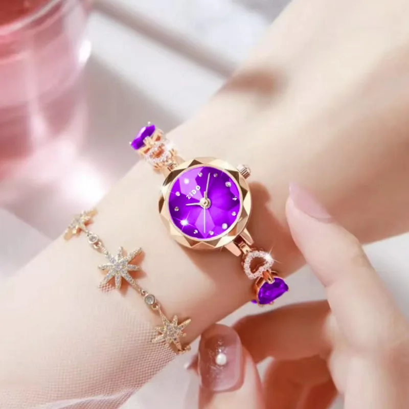 UTHAI femmes montre marque avancée mode lumière luxe cristal incrusté diamant Bracelet étanche femme montres à Quartz horloge