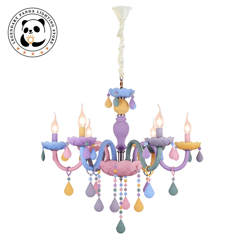 

Creative Macaroon Ceiling Chandeliers Fantasy Color Pendant Lamps Children Bedroom Home Decoration LED Luminaria Light Fixtures