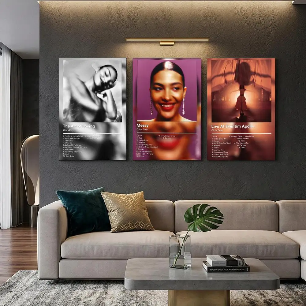 Singer O-Olivia Dean Poster Modern  Wall Art Aesthetic Minimalist Bedroom Decor Cafe Home Gift