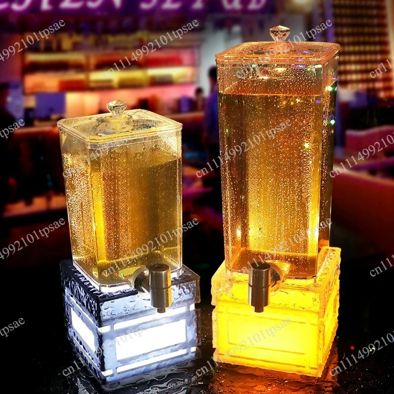 LED lighting 3-liter creative juice beverage bucket