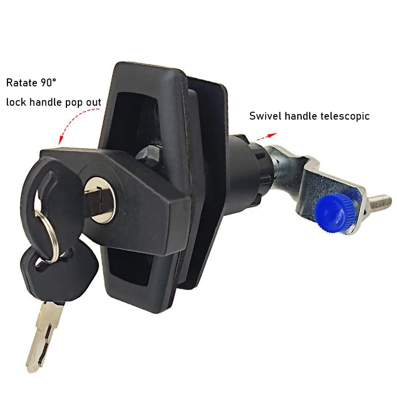 Compartment Door Locker PUSH POP Door Lock w/ 2keys For Swift Elldis Caravan Motorhome