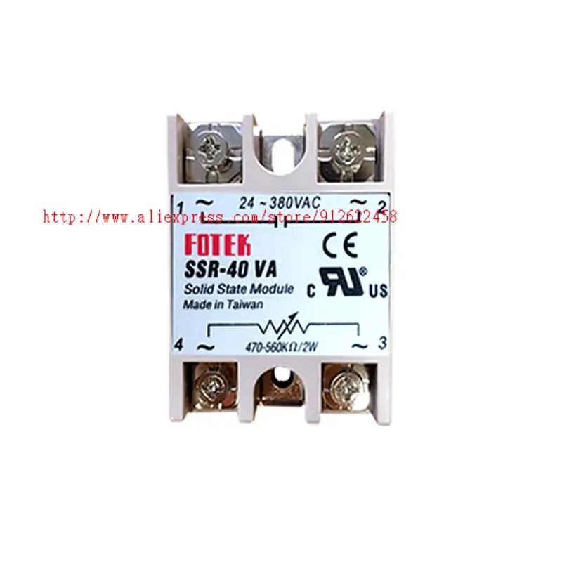 10 pcs SSR-40VA  Single-Phase Solid State Relay Voltage Regulator 40A  SSR40VA