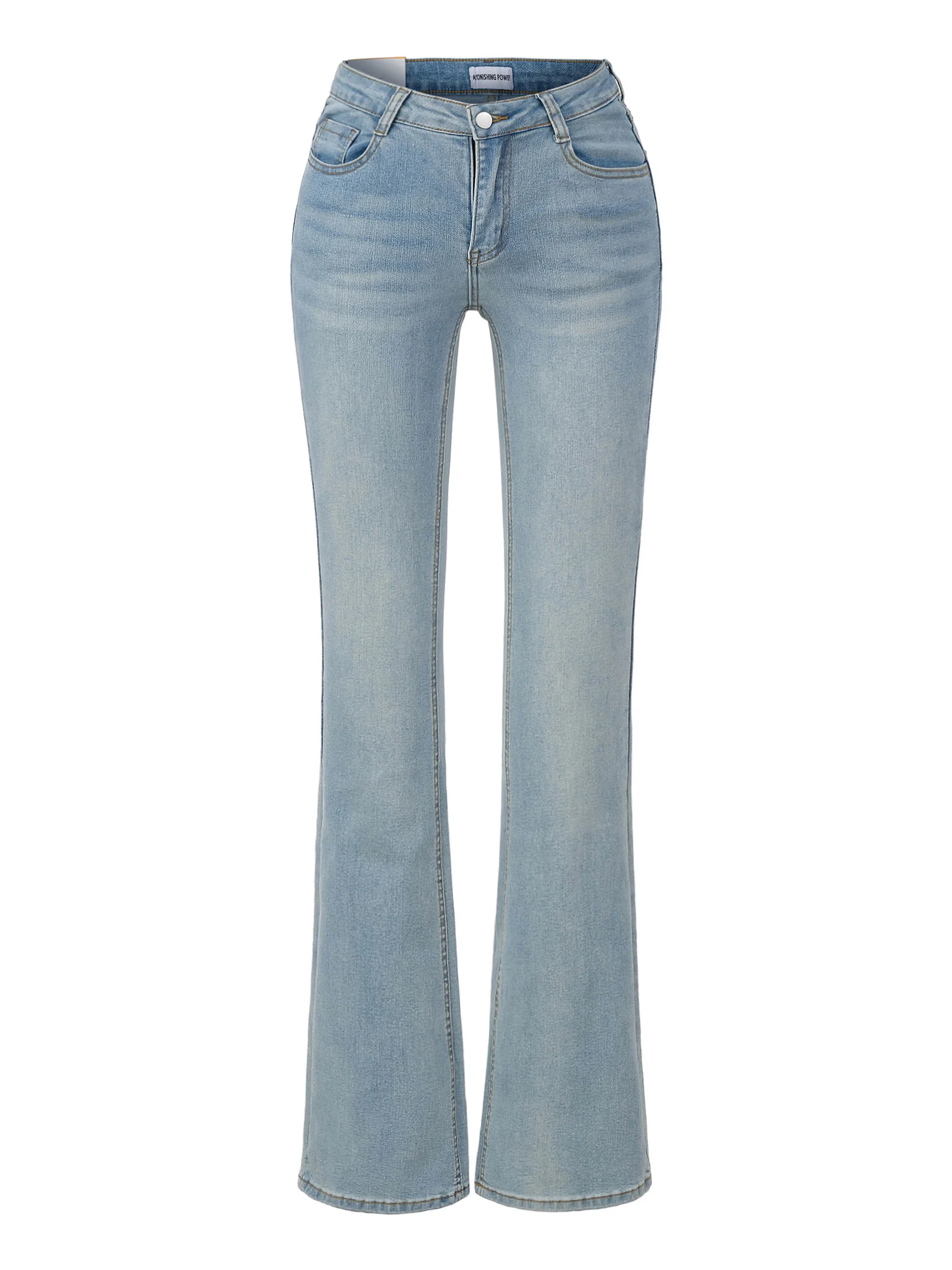 

Американские утягивающие сексуальные джинсы-колокольчики с низкой талией, женские шорты, длинные брюки с подъемом бедер, ретро, винтажные