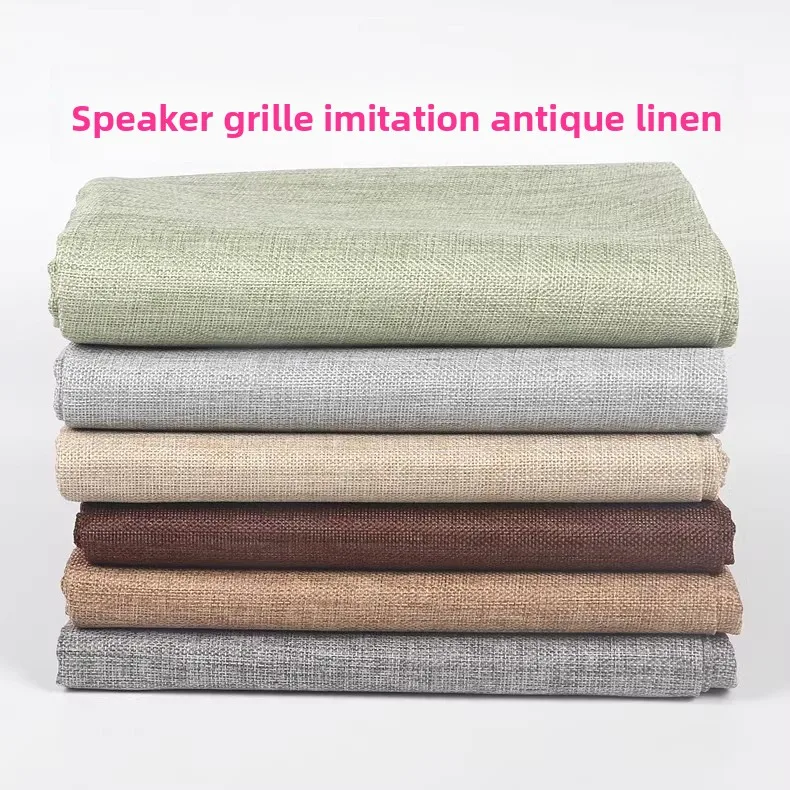 VYOPBC 2PCS Vintage Speaker Grille Cloth Sound Permeable Dustproof Linen Fabric