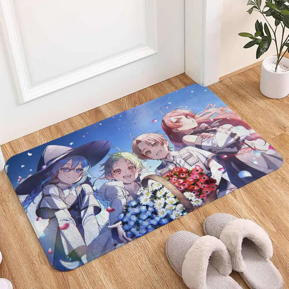 أنيمي Mushoku Tensei الكلمة حصيرة الحمام ماصة حصيرة باب بسيط الأوساخ مقاومة حصيرة المنزل المطبخ حصيرة القدم حصيرة دخول حصيرة #3