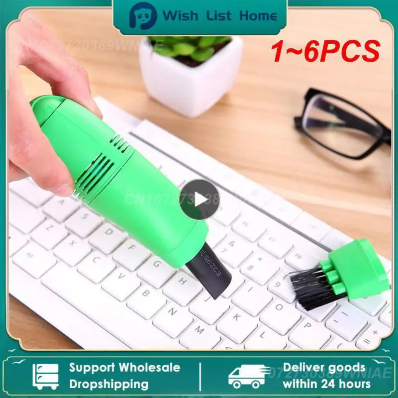 1~6PCS Mini Vacuum Cleaner Keyboard Cleaning Brush Laptop Shell Cleaner Dust Brush Portable USB Handheld Vacuum Cleaner Cleaning