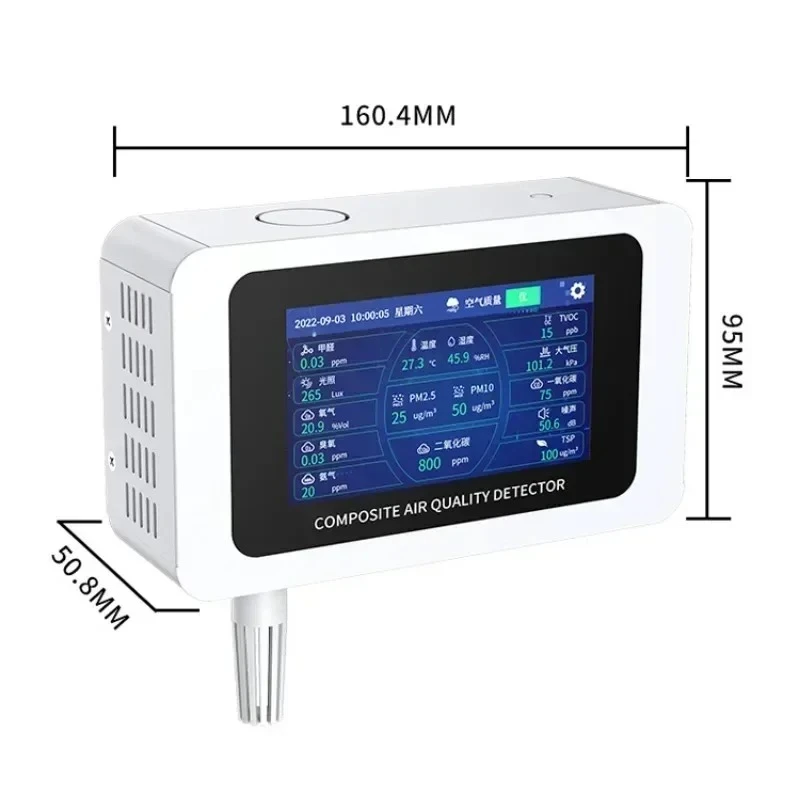 Air Quality Monitoring Equipment for PM2.5 PM10 CO SO2 NO2 O3 TVOC Gas System Analyzer Detector Air Pollution