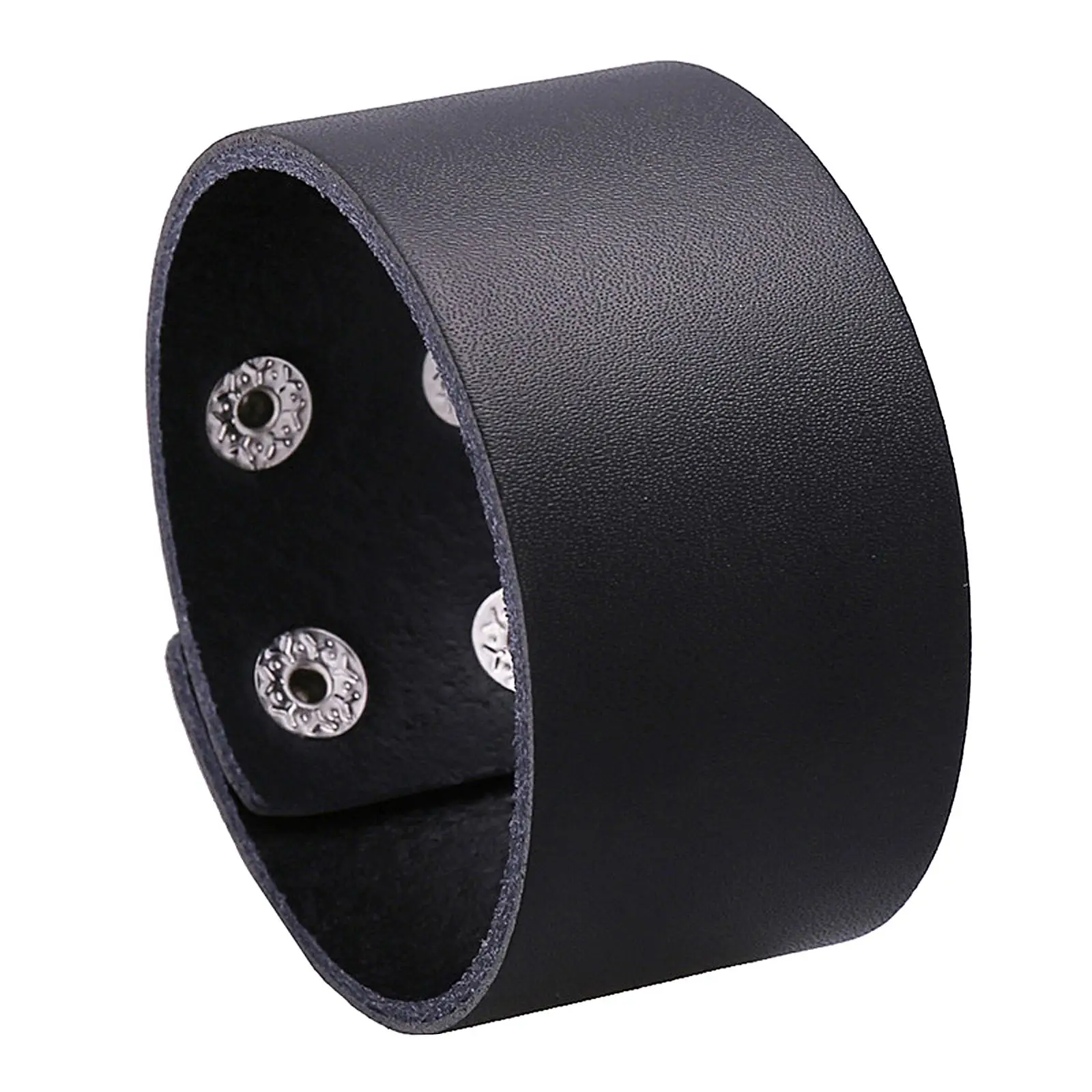 Adjustable Wristband Punk Single Layer Gifts Handmade Cuff Bangles Buckle Bracelet for Sportswear Birthday Father Husband Girls