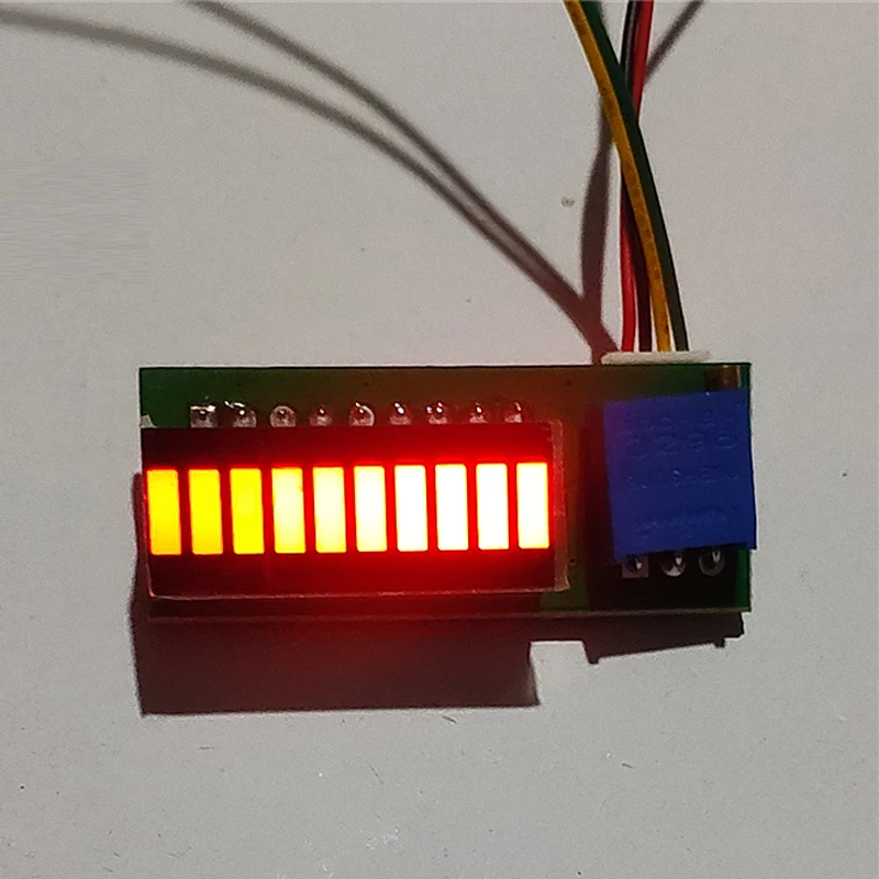Imagem -06 - Música Spectrum vu Medidor com Display Led Melody Luz Indicadora de Nível Amplificador de Sinal de Áudio 10 Segmentos dc 912v