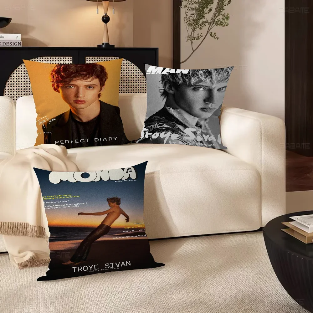 Singer Troye Sivan Pillowcase toon Gift Cushion Cover Bedroom Home Sofa Chair Seat Decor pillow case