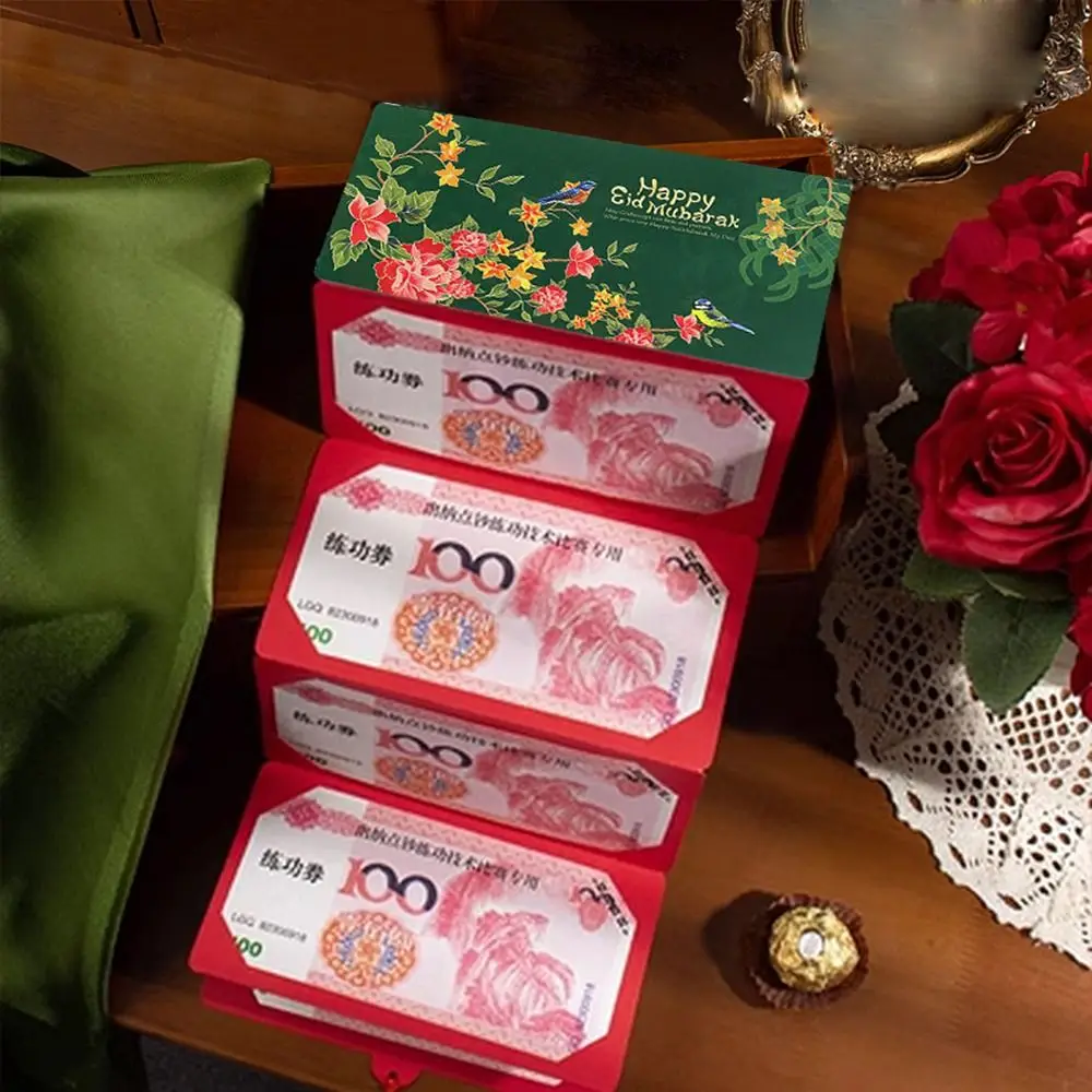 10 فتحات الماليزية السنة الجديدة المال المغلف الحظ حقيبة المال DIY بها بنفسك التعبئة نعمة حقيبة أطيب التمنيات الأحمر جيب هدايا الحفلات