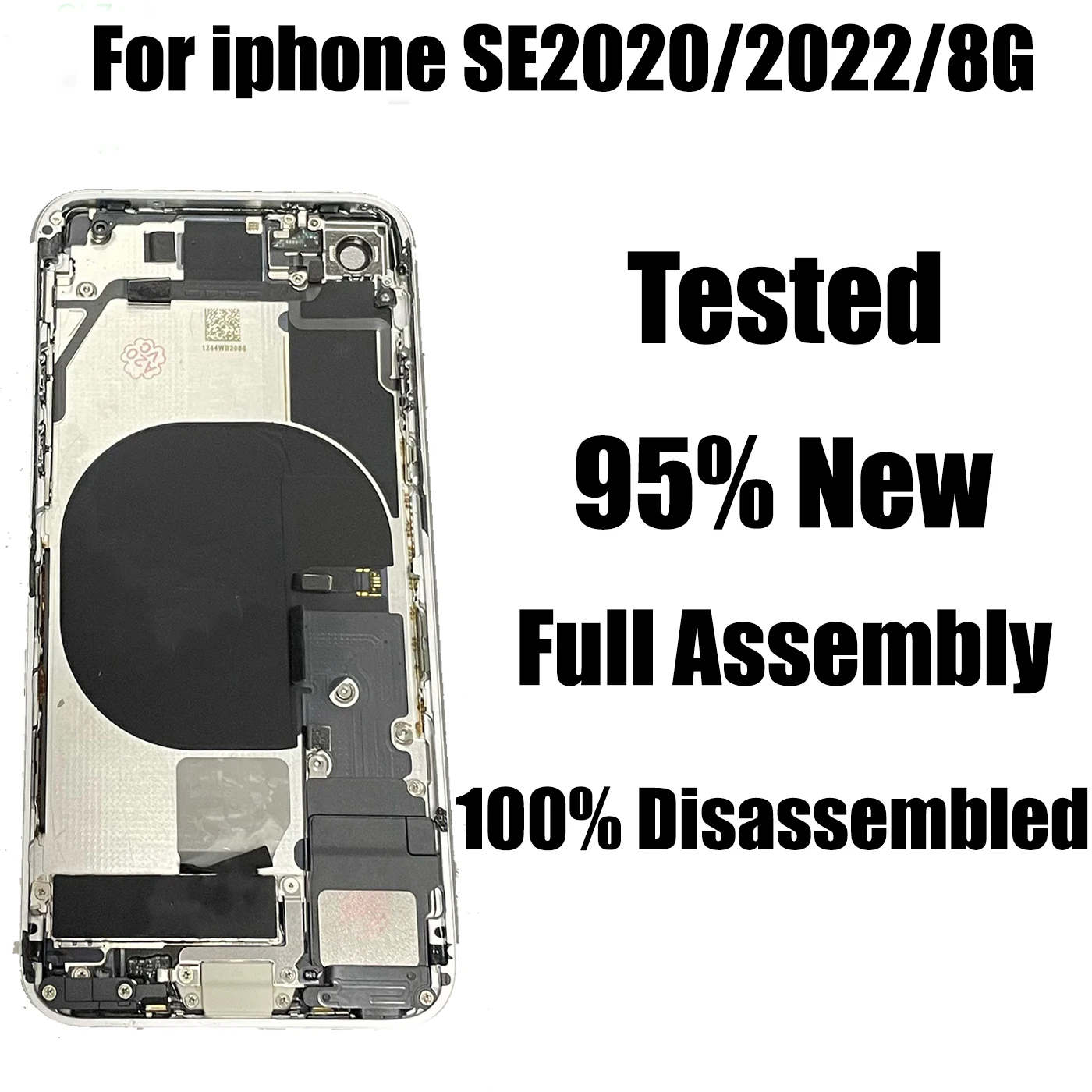 95% New Back Housing full assembly for iPhone SE 2020/2022 Cover Chassis With Flex Cable Glass iphone 8 Frame Parts Replacement