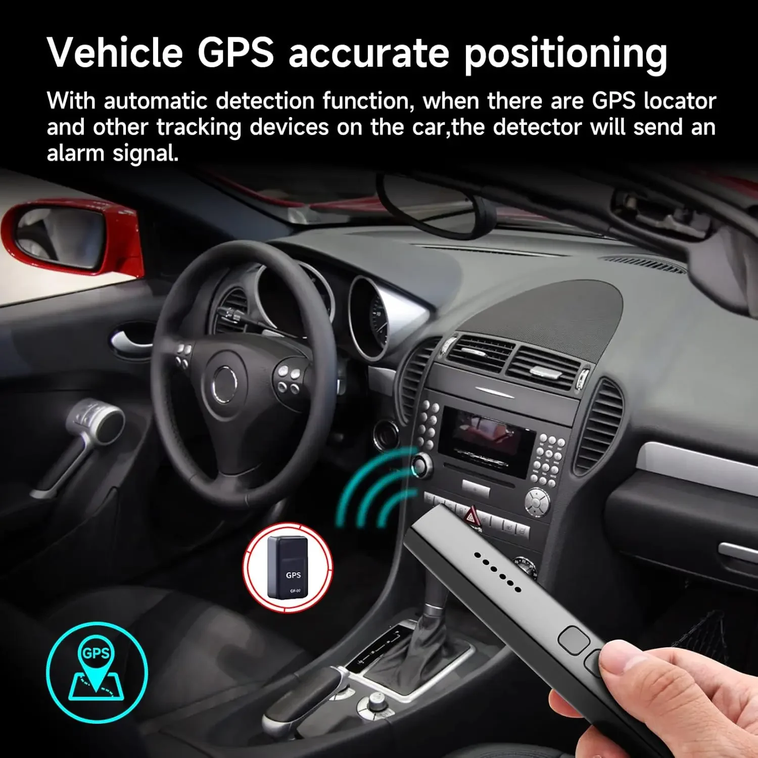 Детектор скрытой камеры TINSOL - устройство против наблюдения / GPS-трекер / детектор с вибрационной и звуковой сигнализацией, беспроводной сканер