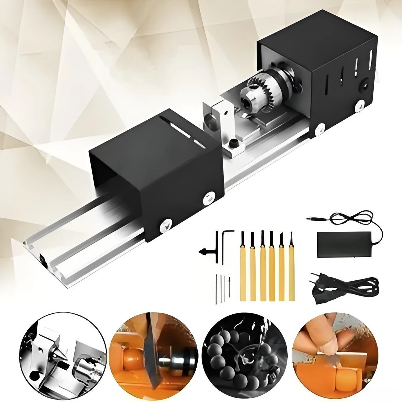 

Lathe Machine Tool Mini Mechanical Lathe Torno CNC Milling Machine DIY Woodworking lathe Grinding and Polishing components