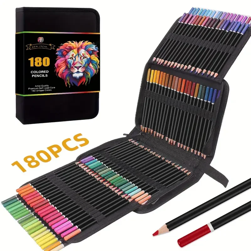 180-kleuren professionele kleurpotloden set Fine Art tekening niet-giftige oliepotloden set voor schetsen kleurpotlood