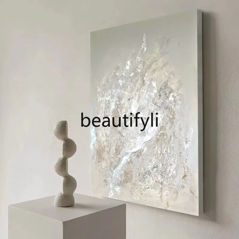 

D06 Hand-painted oil painting Modern abstract living room entrance hanging painting Wabi Sabi wind texture decorative painting