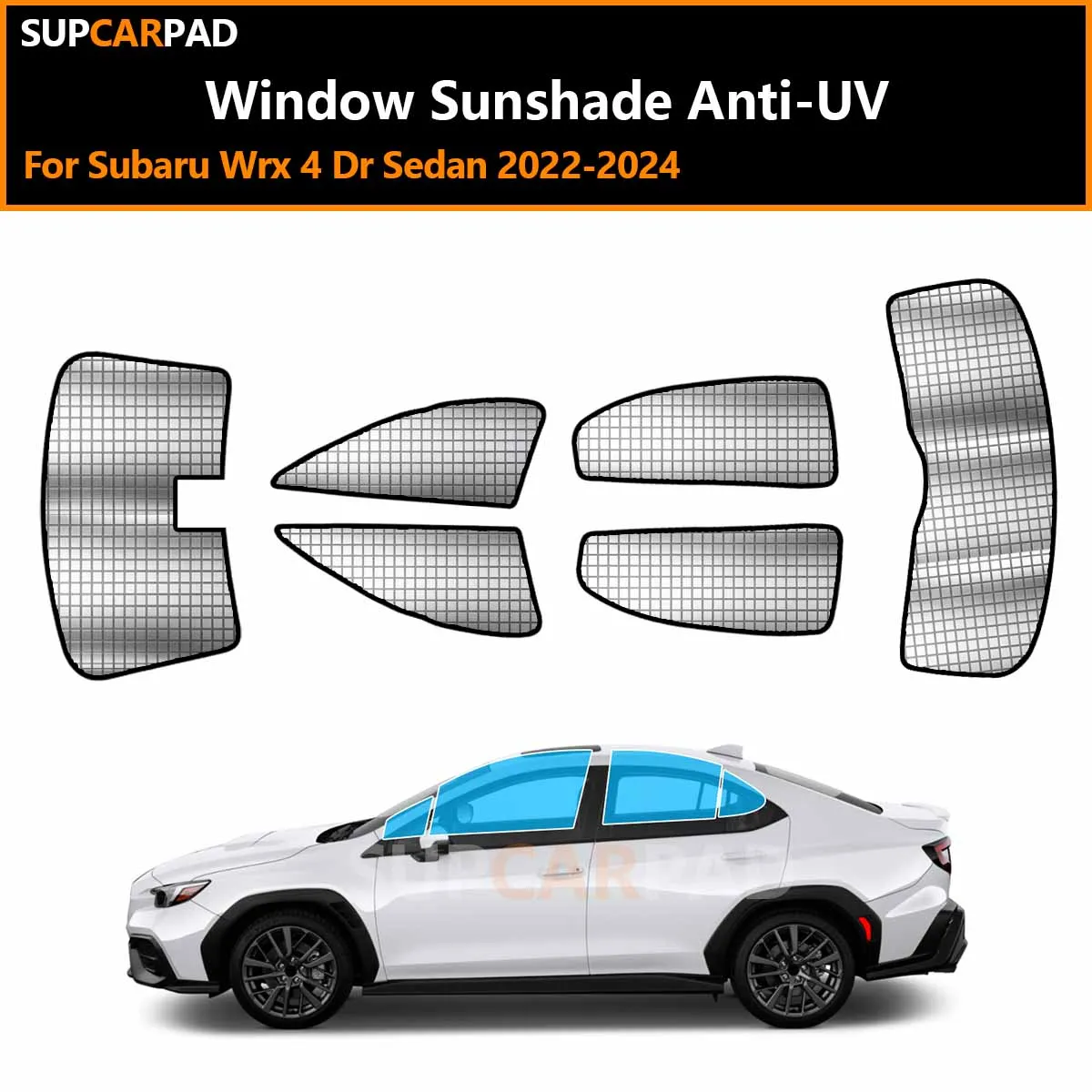 

For Subaru Wrx 4 Dr Sedan 2022-2024 Custom Car Window Sunshade Anti-UV Car Sun Window Visors Sunshade Covers Accessories