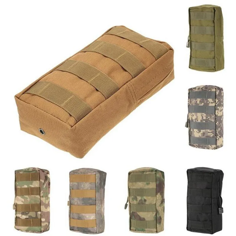 Tactical Molle Pouch 1000D Outdoor Tactical Waist Bag EDC Molle Zipper Waist Pack Durable Belt Pouch Backpack Accessory