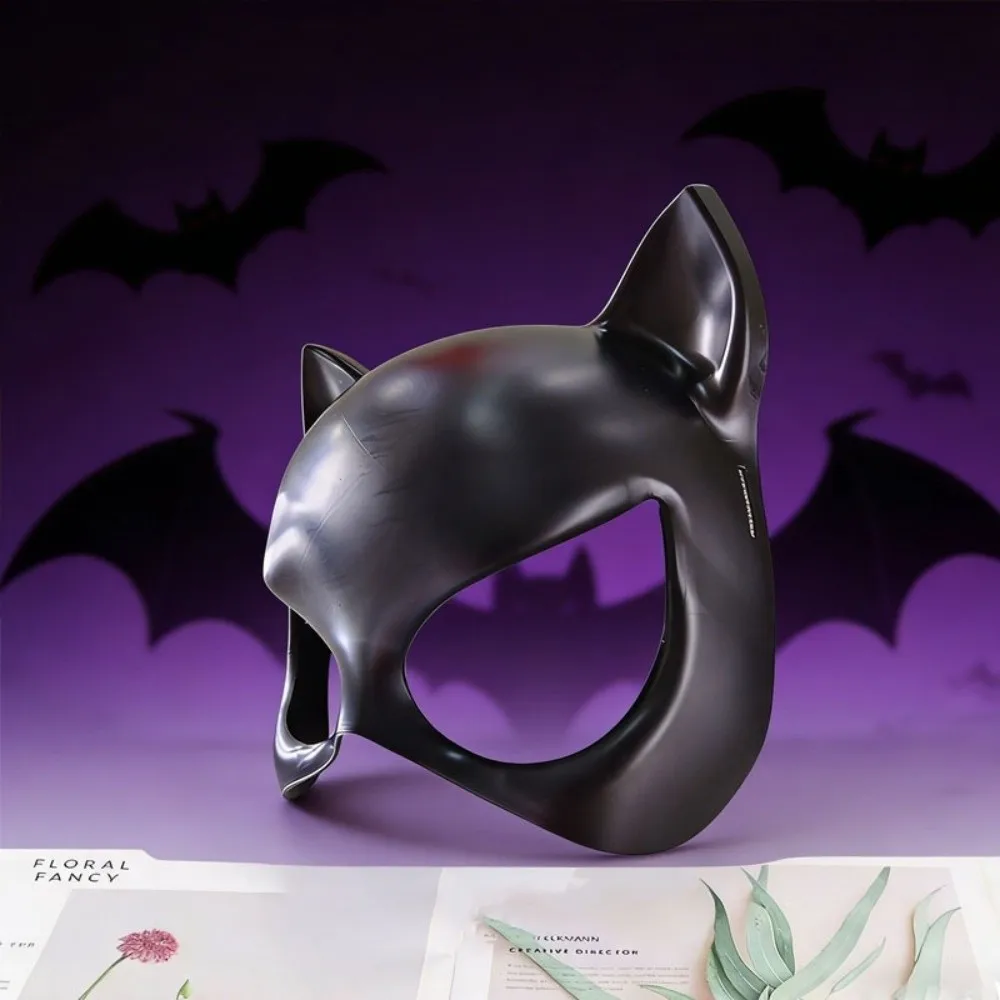 Reusable Black Cat Ear Mask Cat Ear Animal Design Half Face Mask Half Face Role Playing Prop Masquerade Mask for Women