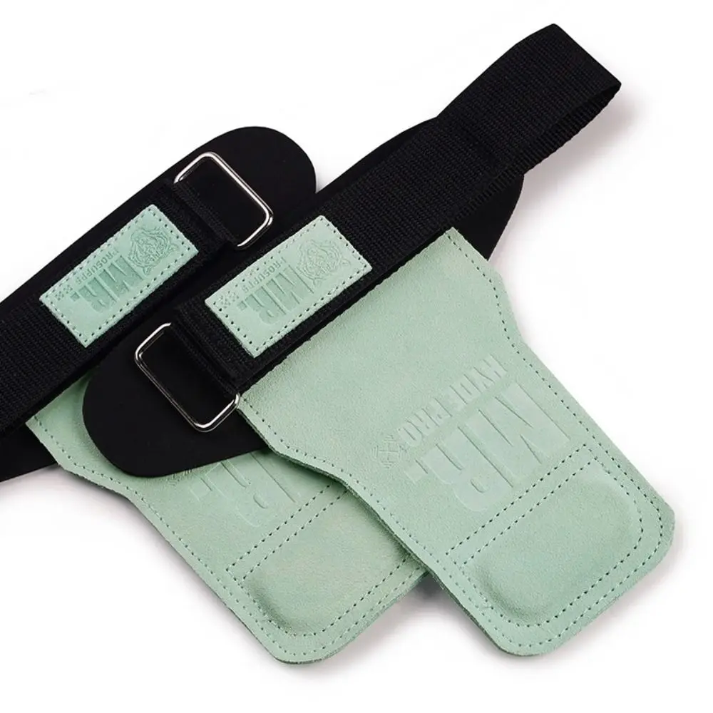 

1 Pair SBR Fitness Power Straps Thicken Leather Weightlifting Wrist Straps Wear-resistant Non-slip Deadlift Power Straps