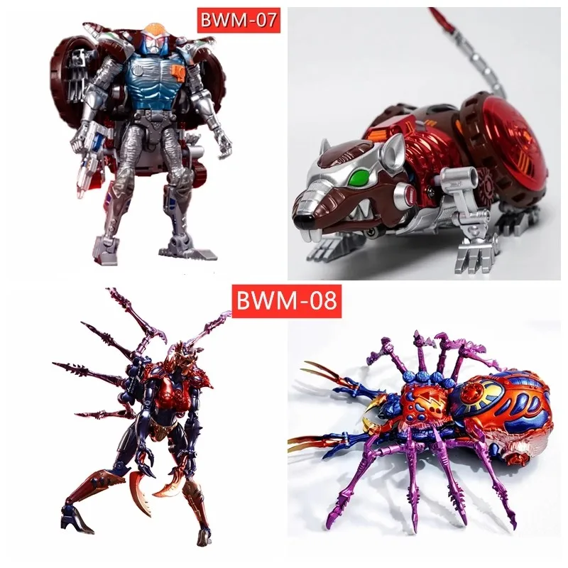 

[IN STOCK] Transformation TA TransArt Toys BWM-07 BWM07 Rattrap Metal Mouse BWM-08 Blackarachnid Beast Wars BW Action Figure