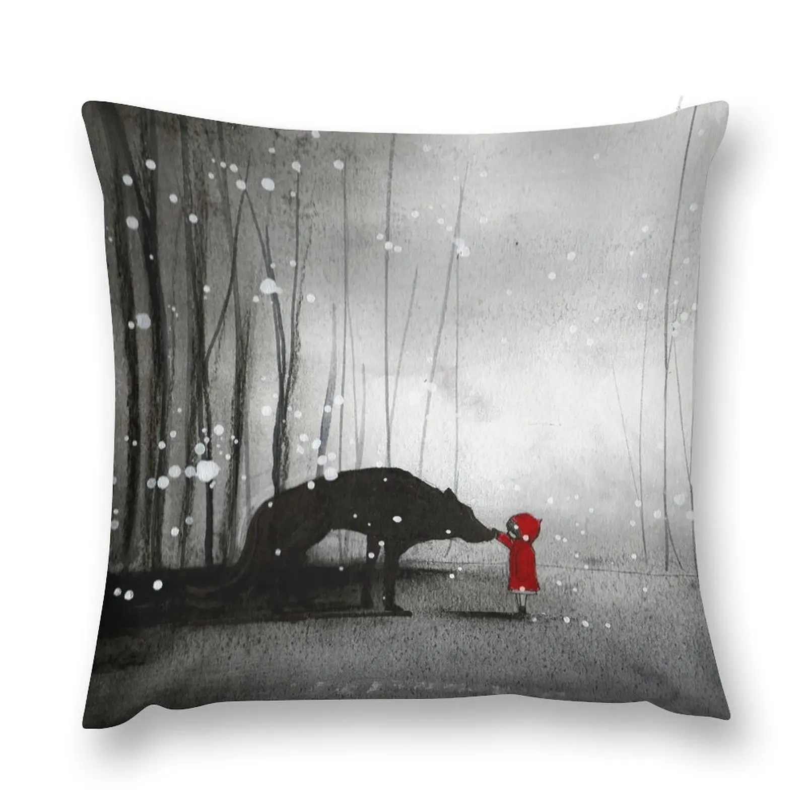 

Little Red Riding Hood ~ The First Touch Throw Pillow Decorative Sofa Cushions Pillowcase Cushion pillow