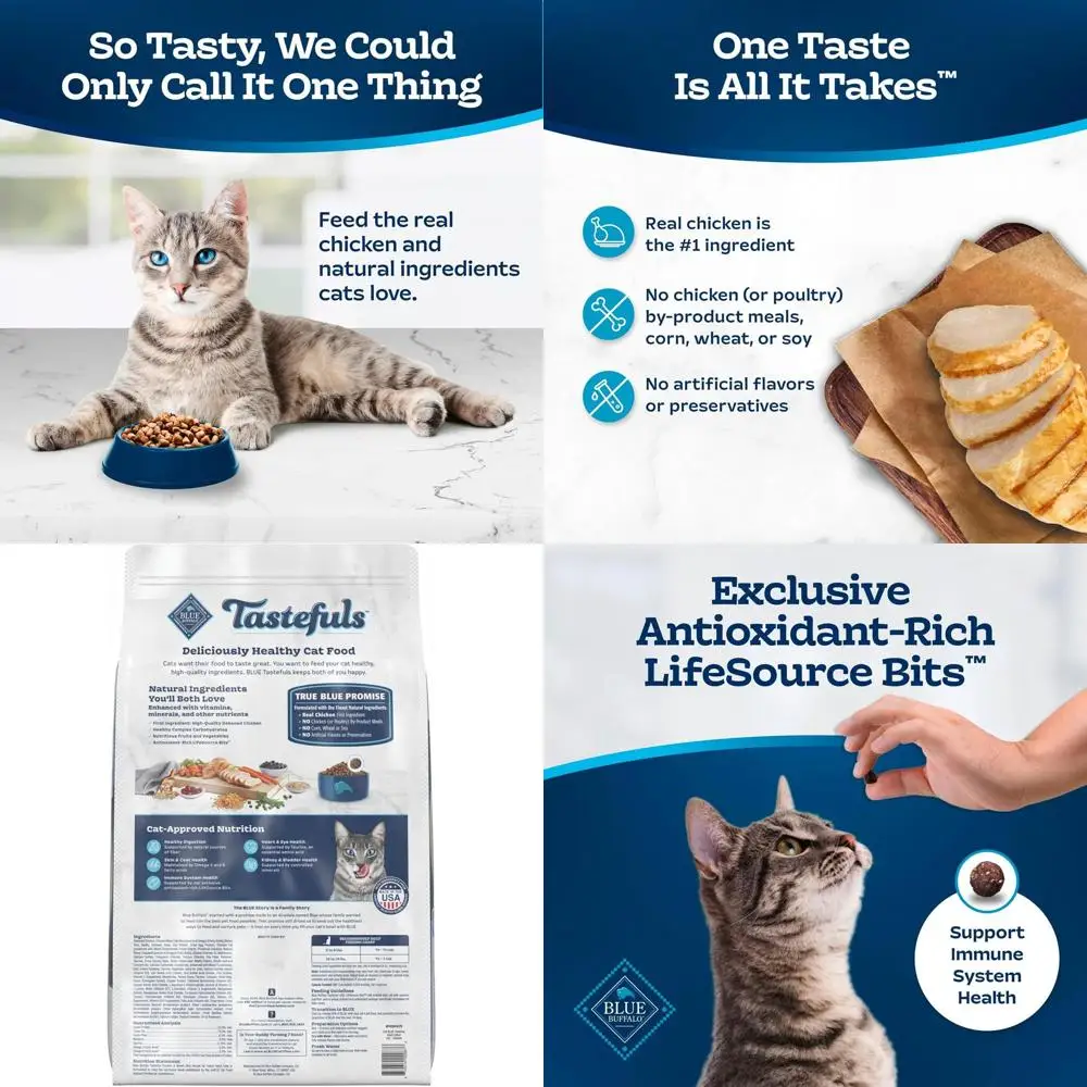 

Natural Dry Food for Adult Cats, Chicken & Brown Rice Formula, 15 lbs