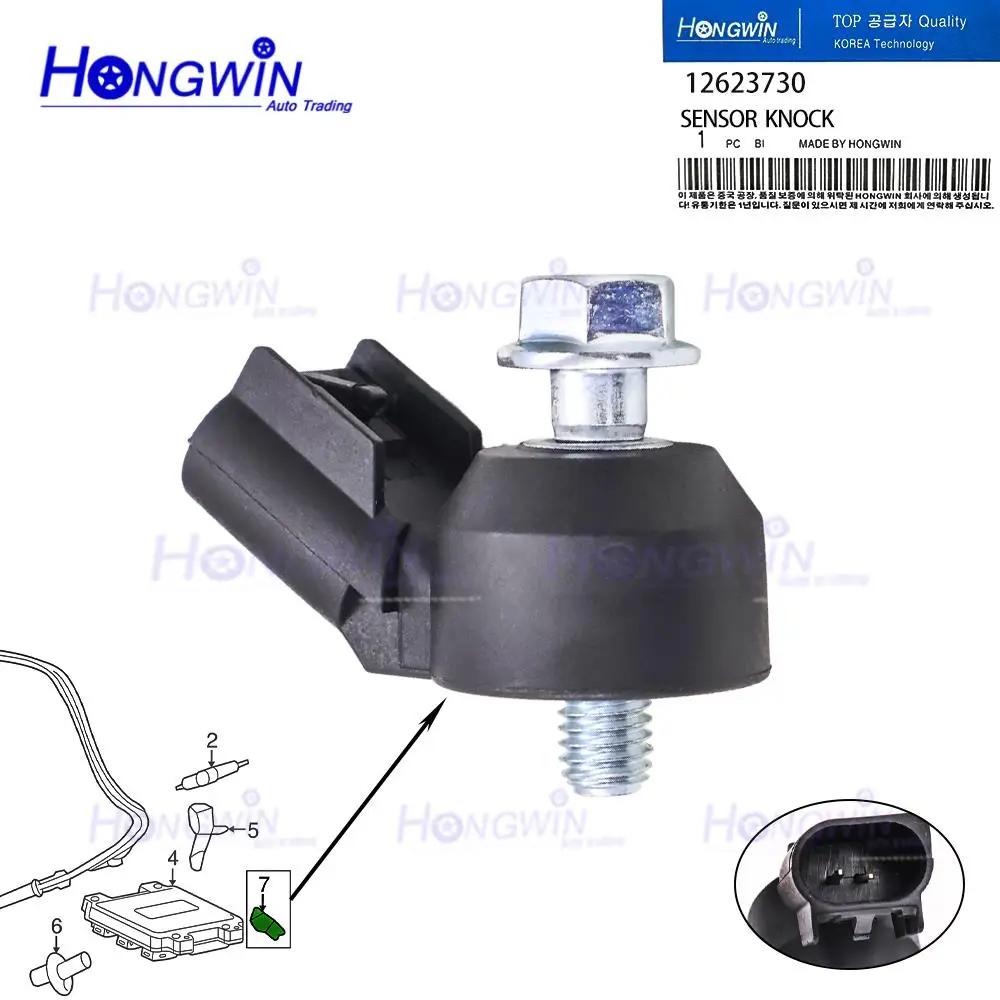 12570125 12623730 Engine Knock Sensor Fits Chevy Camaro Colorado Corvette GMC Canyon Envoy Sierra Cadillac CTS DTS Buick Lucerne