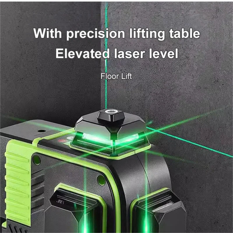 Poziomica laserowa 12/8 linii 4D Poziomica laserowa Green Line Selfleveling 360° Pozioma i pionowa Super mocna poziomica laserowa Poziom lasera z