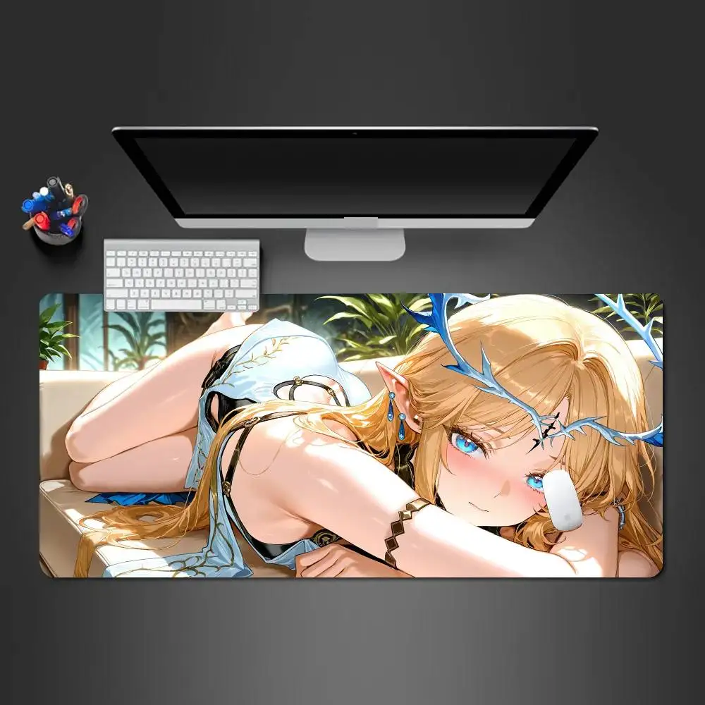 Cartethyia Anime W-Wuthering Waves Mousepad Non-slip Suitable For Office Computers Laptops E-sports Game Desk Mats XXL Keyboard